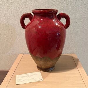 Southern Living at Home Verona RED Olive Jar Vase Retired Willow House